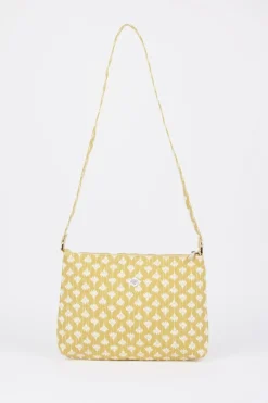 Femme Le Temps des Cerises Sacs & Portefeuilles-Sac A Bandouliere Lauri Jaune A Motif Floral