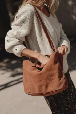 Femme Le Temps des Cerises Sacs & Portefeuilles-Sac Astier En Cuir Suede