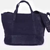 Femme Le Temps des Cerises Sacs & Portefeuilles-Sac Astier En Cuir Suede Bleu Nuit