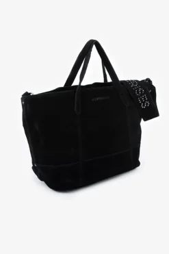 Femme Le Temps des Cerises Sacs & Portefeuilles-Sac Astier En Cuir Suede Noir