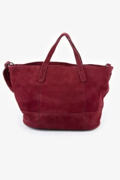 Femme Le Temps des Cerises Sacs & Portefeuilles-Sac Astier En Cuir Suede Bordeaux