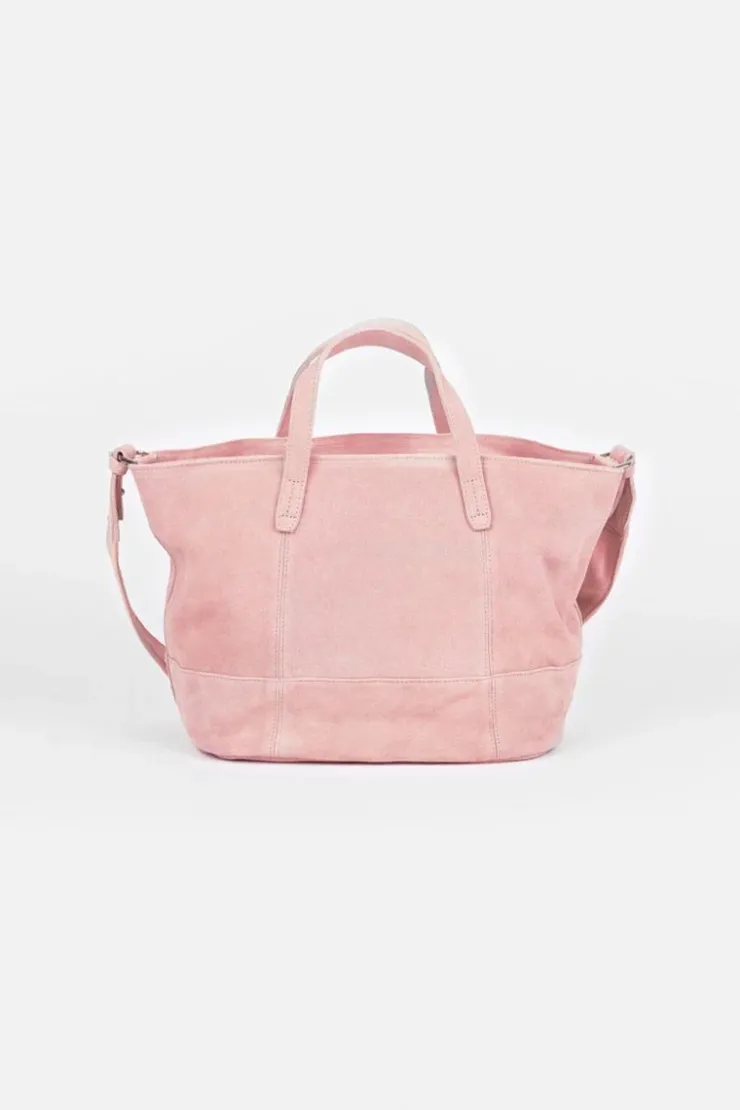 Femme Le Temps des Cerises Sacs & Portefeuilles-Sac Astier En Cuir Suede Rose Poudre
