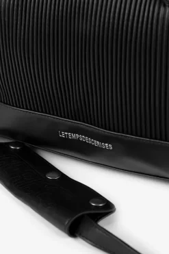 Femme Le Temps des Cerises Sacs & Portefeuilles-Sac Bowling Isaia Noir Plisse