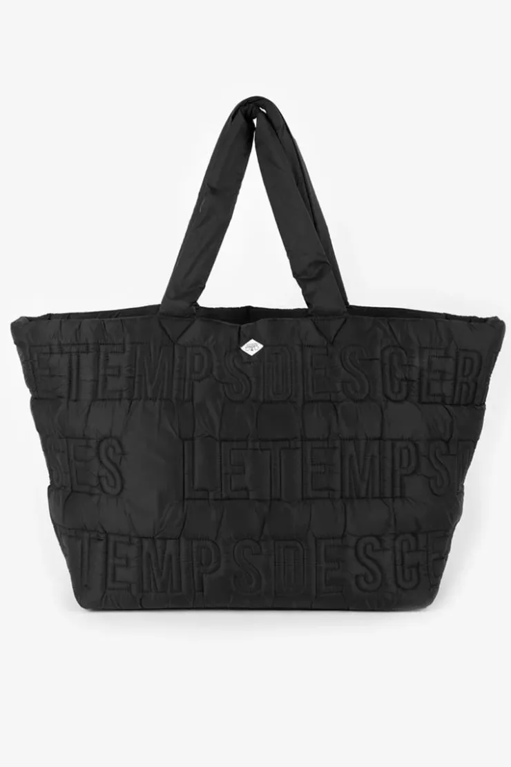 Femme Le Temps des Cerises Sacs & Portefeuilles-Sac Cabas Matelasse Luna Noir