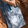 Femme Le Temps des Cerises Sacs & Portefeuilles-Sac De Shopping Lina Tie And Dye Bleu Gris