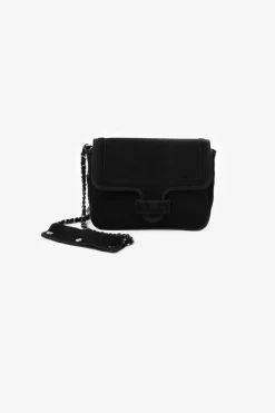 Femme Le Temps des Cerises Sacs & Portefeuilles-Sac Klelia En Cuir Suede Noir