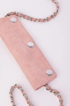 Femme Le Temps des Cerises Sacs & Portefeuilles-Sac Klelia En Cuir Suede Rose Poudre