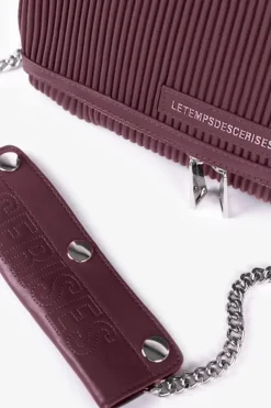 Femme Le Temps des Cerises Sacs & Portefeuilles-Sac Leter Bordeaux Plisse