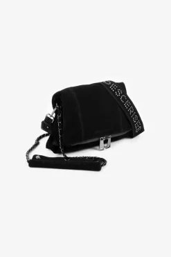 Femme Le Temps des Cerises Sacs & Portefeuilles-Sac Leter En Cuir Suede Noir