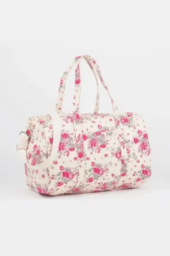 Femme Le Temps des Cerises Sacs & Portefeuilles-Sac Week-End Lisia A Motif Fleuri Rose