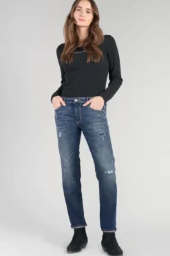 Femme Le Temps des Cerises Coupe Boyfit-Sea 200/43 Boyfit Jeans Destroy Bleu N°2