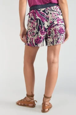 Femme Le Temps des Cerises Shorts & Jupes-Short Armelle A Motif Jungle Violine