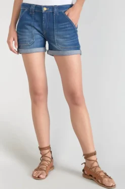 Femme Le Temps des Cerises Jupes & Shorts-Short Bloom En Jeans Bleu Fonce