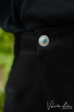 Femme Le Temps des Cerises Jupes & Shorts-Short Court Veronika En Jeans Noir Destroy By Veronika Loubry