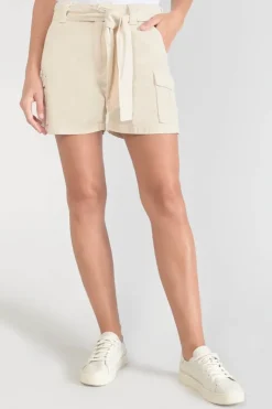 Femme Le Temps des Cerises Shorts & Jupes-Short Kallist En Lin Melange Beige