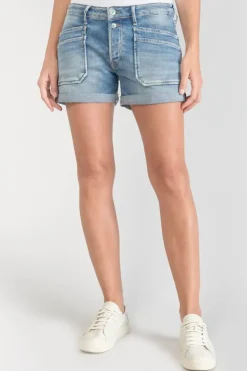 Femme Le Temps des Cerises Jupes & Shorts-Short Madrague En Jeans Bleu