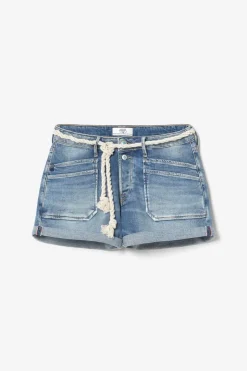 Femme Le Temps des Cerises Jupes & Shorts-Short Madrague En Jeans Bleu