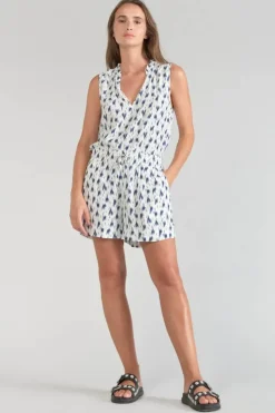 Femme Le Temps des Cerises Shorts & Jupes-Short Nuria Tie And Dye Bleu