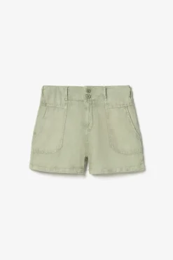 Femme Le Temps des Cerises Shorts & Jupes-Short Pagode En Lin Kaki Clair
