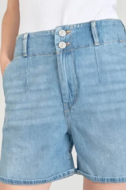 Femme Le Temps des Cerises Jupes & Shorts-Short Sydney En Jeans Bleu Clair
