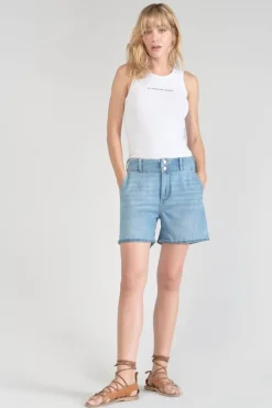 Femme Le Temps des Cerises Jupes & Shorts-Short Sydney En Jeans Bleu Clair