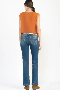 Femme Le Temps des Cerises Coupe Flare / Bootcut-Skive Flare Jeans Bleu N°2