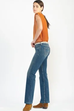 Femme Le Temps des Cerises Coupe Flare / Bootcut-Skive Flare Jeans Bleu N°2