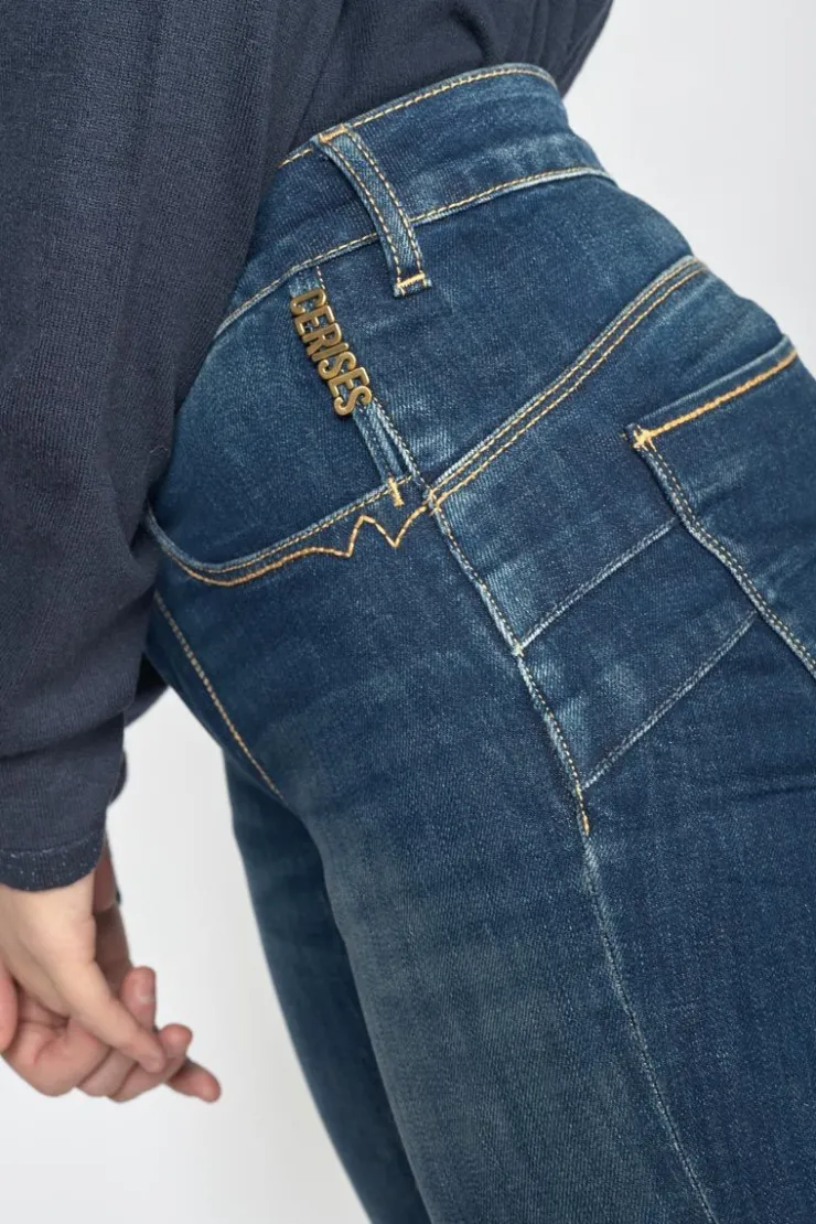 Femme Le Temps des Cerises Coupe Slim-Soma Pulp Slim Taille Haute Jeans Bleu N°2