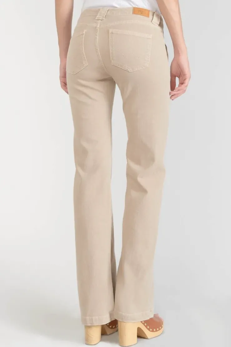 Femme Le Temps des Cerises Coupe Flare / Bootcut-Sormiou Flare Jeans Beige Sable