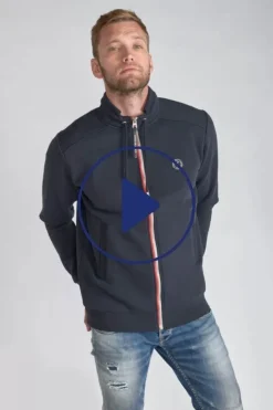 Homme Le Temps des Cerises Pulls & Cardigans-Sweat Goal Bleu Nuit