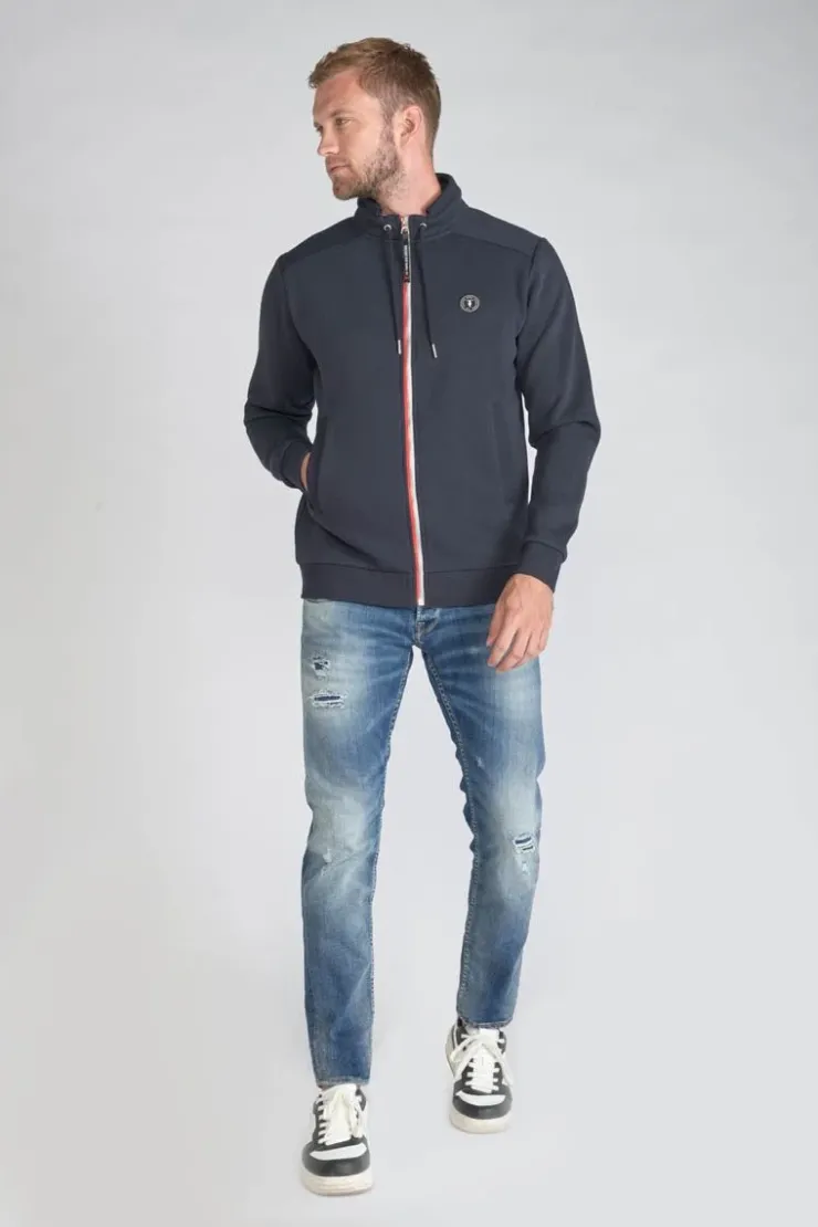 Homme Le Temps des Cerises Pulls & Cardigans-Sweat Goal Bleu Nuit