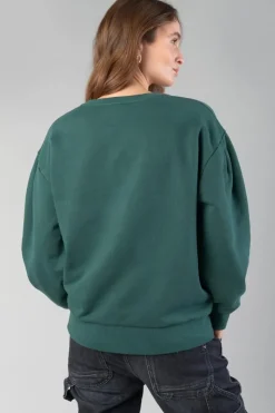 Femme Le Temps des Cerises Pulls & Sweats & Cardigans-Sweat Moa Vert Bouteille Imprime