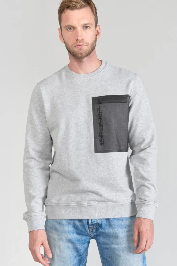 Homme Le Temps des Cerises Sweats-Sweat Stipa Gris Chine