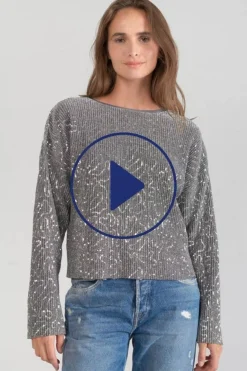 Femme Le Temps des Cerises Tops-Top Able Argente