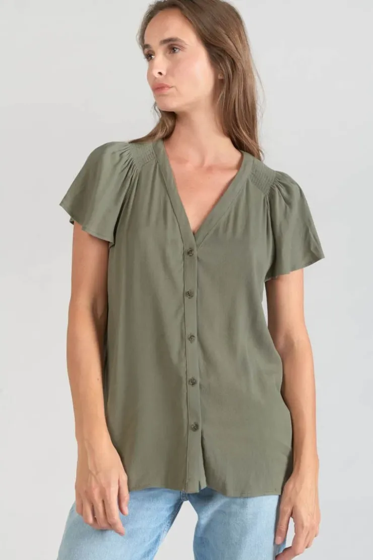 Femme Le Temps des Cerises Tops-Top Aube En Tencel Kaki