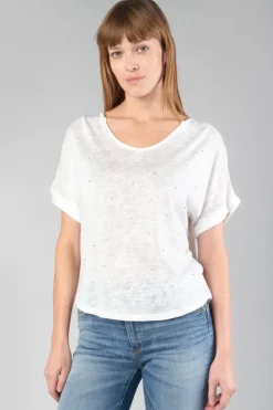 Femme Le Temps des Cerises T-Shirts & Débardeurs-Top Bibou Creme