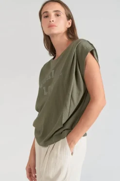 Femme Le Temps des Cerises T-Shirts & Débardeurs-Top Coxy Kaki
