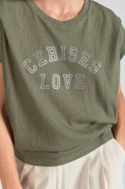 Femme Le Temps des Cerises T-Shirts & Débardeurs-Top Coxy Kaki