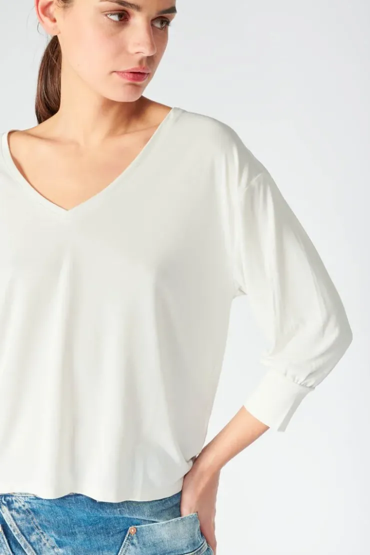 Femme Le Temps des Cerises T-Shirts & Débardeurs-Top Jessie Creme