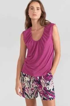 Femme Le Temps des Cerises T-Shirts & Débardeurs-Top Nani Violine