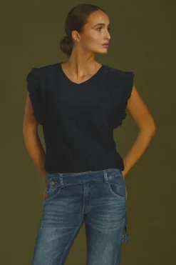 Femme Le Temps des Cerises Tops-Top Nea Bleu Nuit Irise