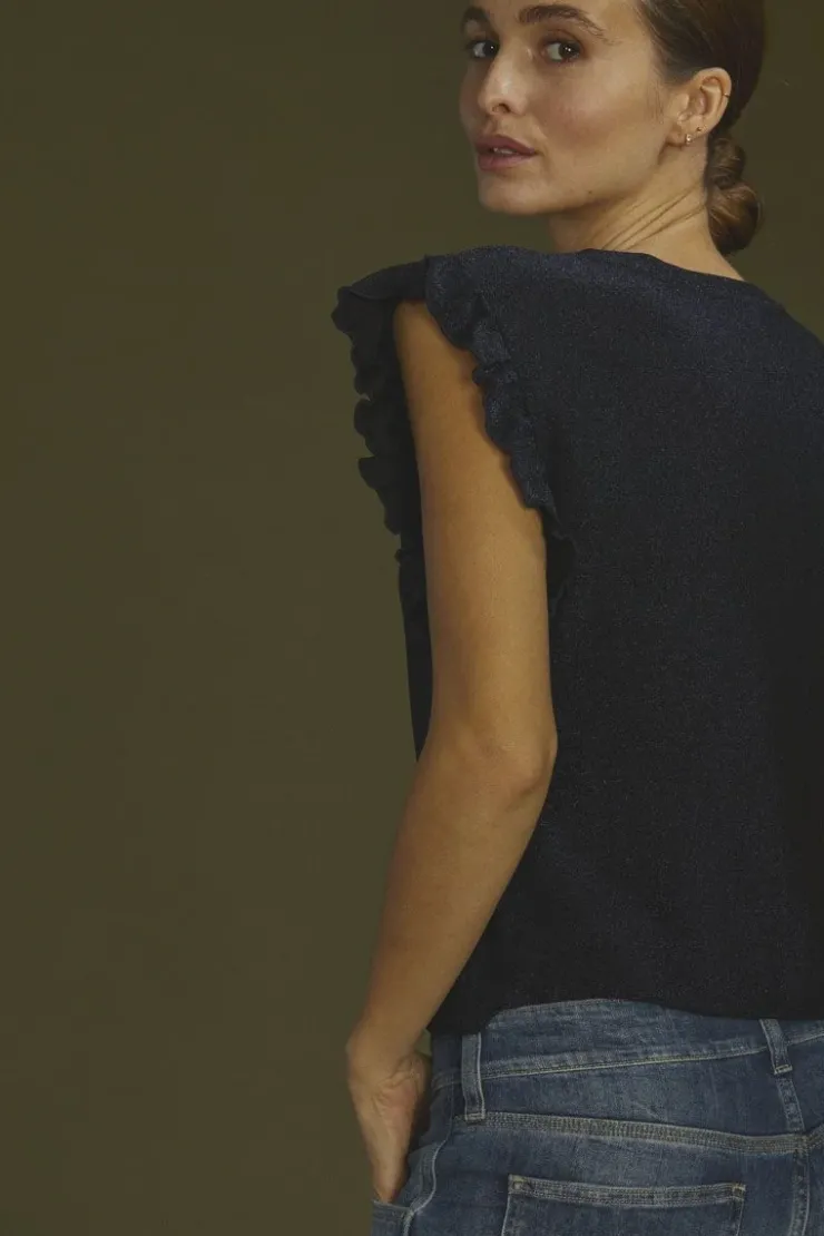Femme Le Temps des Cerises Tops-Top Nea Bleu Nuit Irise