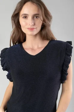 Femme Le Temps des Cerises Tops-Top Nea Bleu Nuit Irise