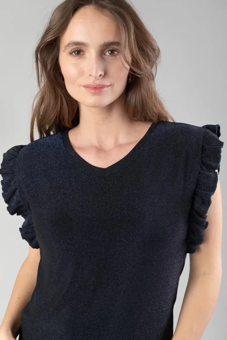 Femme Le Temps des Cerises Tops-Top Nea Bleu Nuit Irise