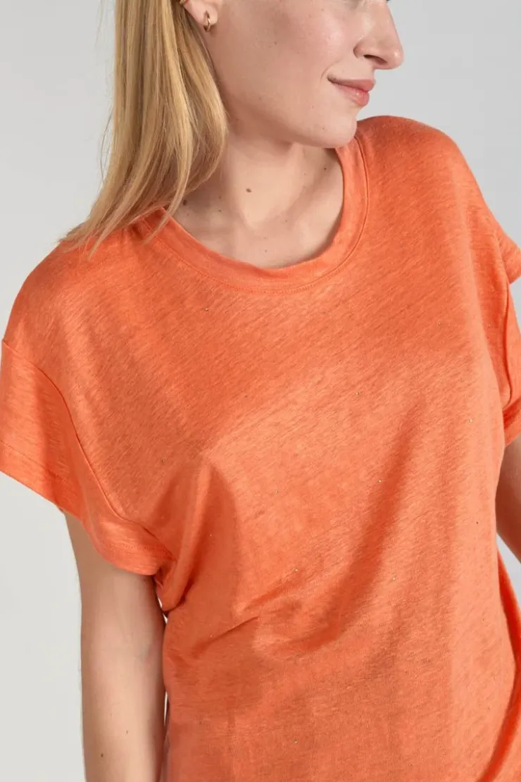 Femme Le Temps des Cerises T-Shirts & Débardeurs-Top Overs Orange Corail