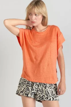 Femme Le Temps des Cerises T-Shirts & Débardeurs-Top Overs Orange Corail