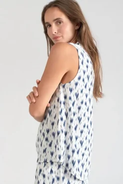 Femme Le Temps des Cerises Tops-Top Rosita Tie And Dye Bleu