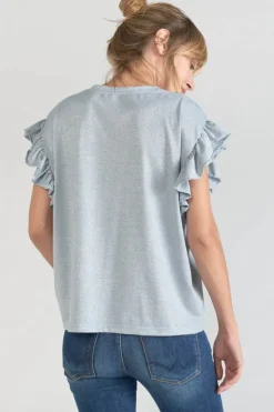 Femme Le Temps des Cerises T-Shirts & Débardeurs-Top Ryls Bleu Ciel Irise