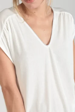 Femme Le Temps des Cerises T-Shirts & Débardeurs-Top Sidy Blanc