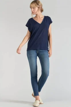 Femme Le Temps des Cerises T-Shirts & Débardeurs-Top Sidy Bleu Marine